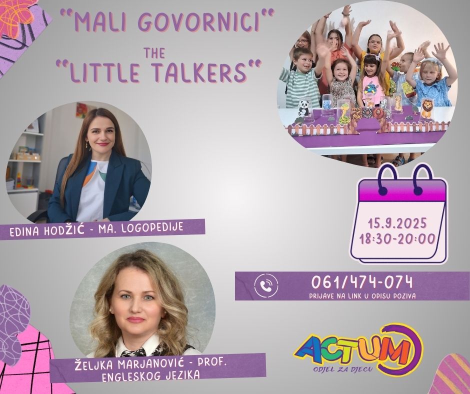 Poziv na dvojezične radionice “THE LITTLE TALKERS